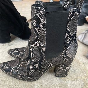 Snake skin booties